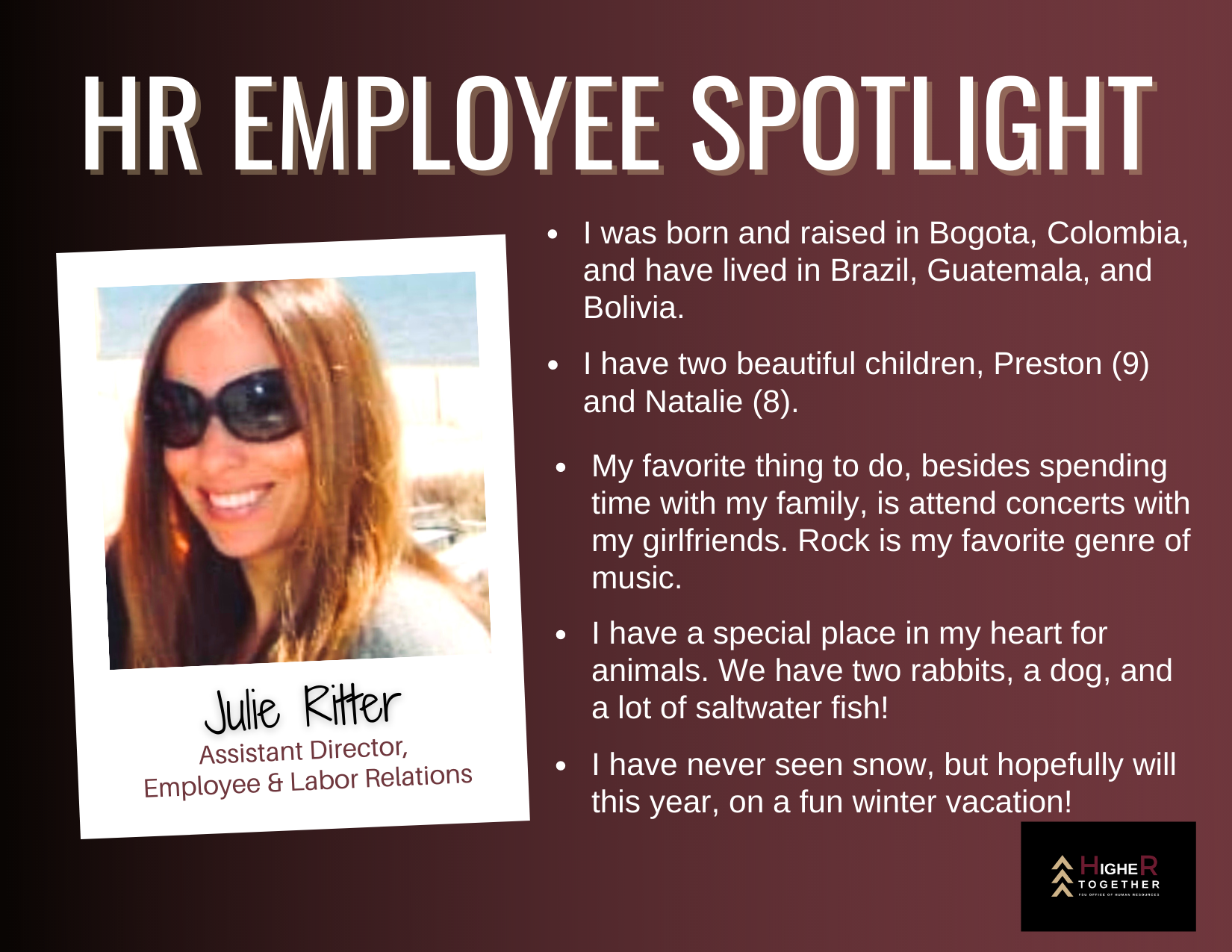 HR Employee Spotlight Office of Human Resources